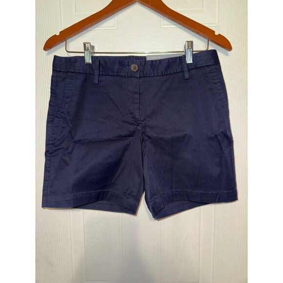 NWT Talbots Navy Girlfriend Chino Short 6” Inseam Size 4 - Picture 2 of 13